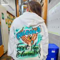 Everett Washington Forest View Elementary Custom Falcons Airbrushed Apparel